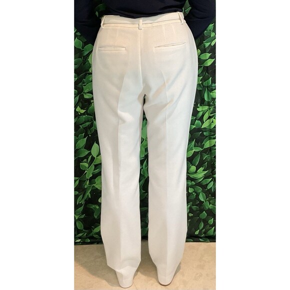 🤍 White House Black Market Winter White Flat-Front Dress Pants – Size 8 - Picture 2 of 8